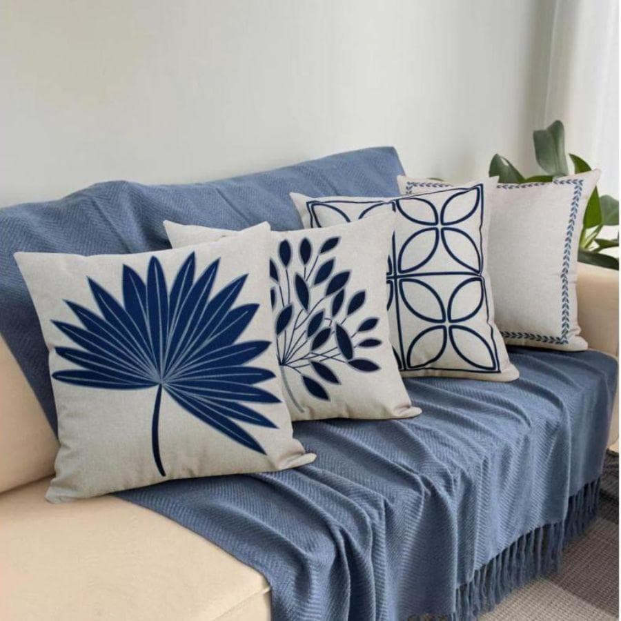 Kit Capas de Almofada Linho 4 Peças Modernas