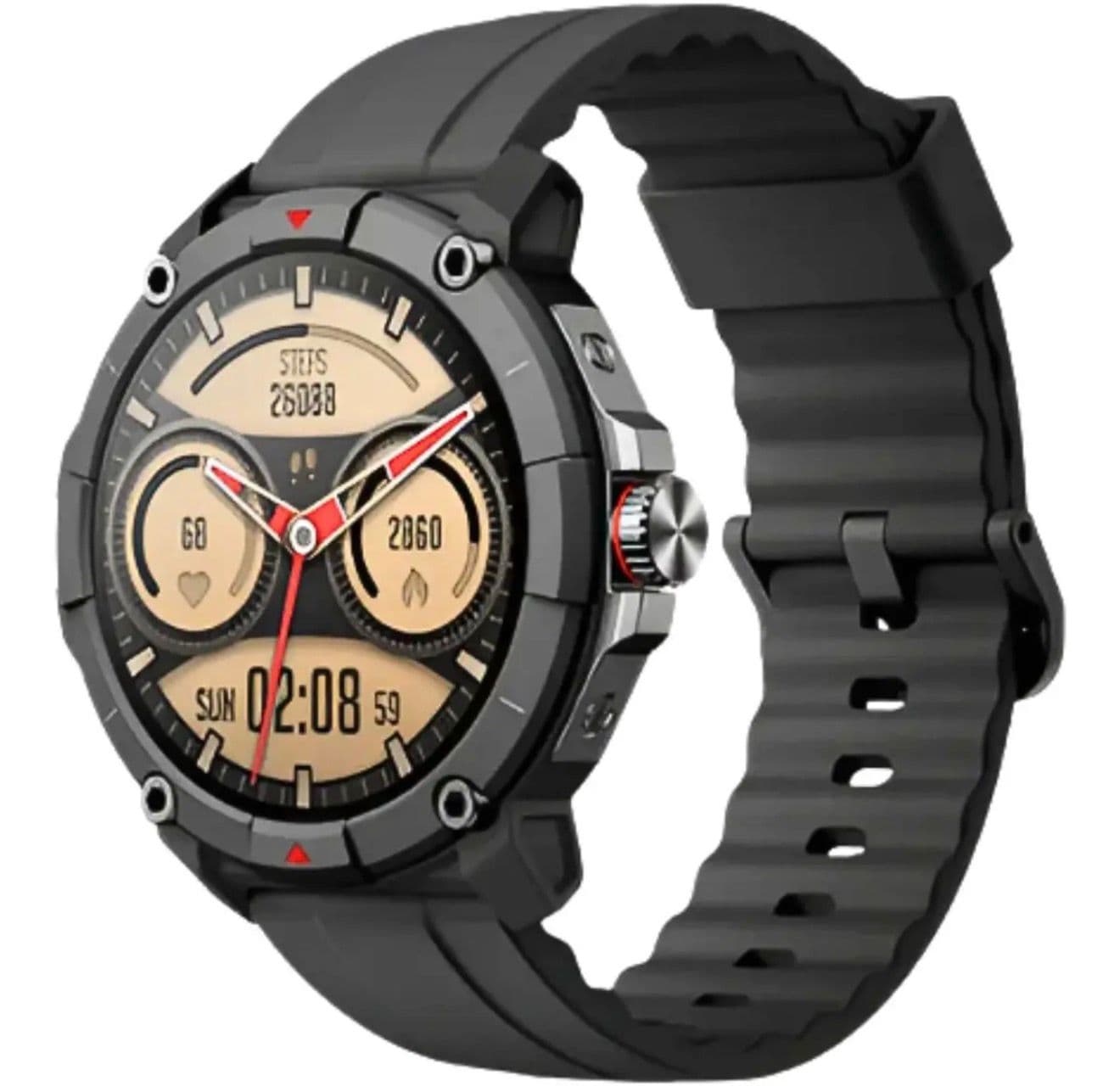 Relógio Smartwatch H39 Esportivo Gps Monitoramento Saúde Bisel Preto Desenho Da Pulseira Lisa