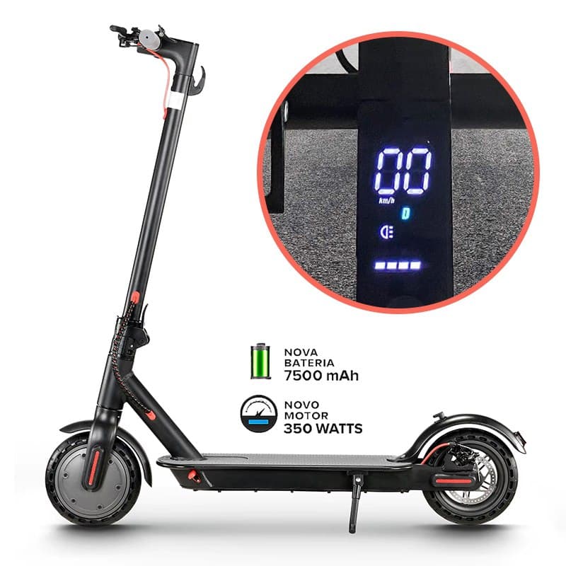 Profissiona Patinete Elétrico Adulto Forte 150kg - 350W, 30km de Autonomia, Velocidade 25km/h -V6