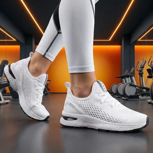 Tênis Branco Feminino Vili para Caminhada Academia Treino