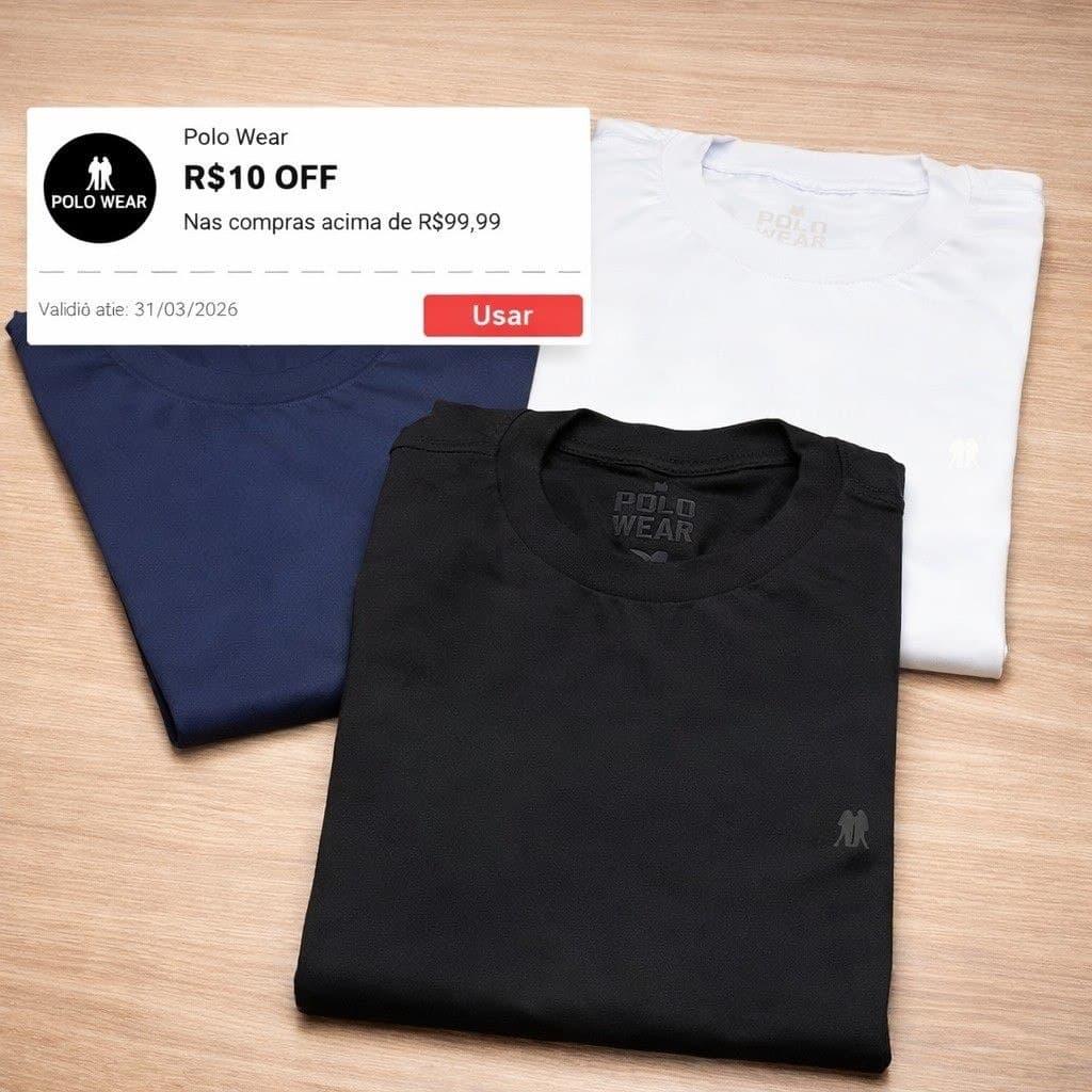 Kit com 4 Camisetas Premium Polo Wear