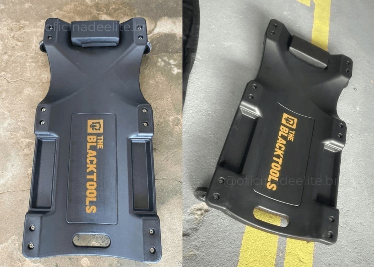 Carrinho Tipo Esteira Para Mecânico Profissional Com Encosto BTE2000 The Black Tools